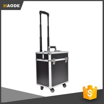 Professional Aluminum Beauty Cosmetic Makeup Trolley Artist Case on Wheels
