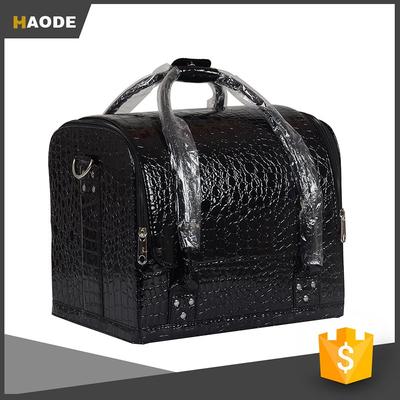Professional Cosmetic Box Makeup Bag Travel Toiletry Bag , PU Leather