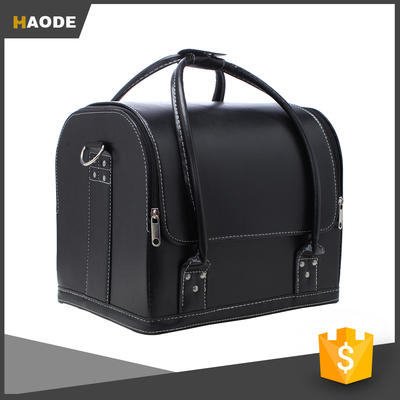Black Waterproof Travel Cosmetic Bag with Shoulder Straps