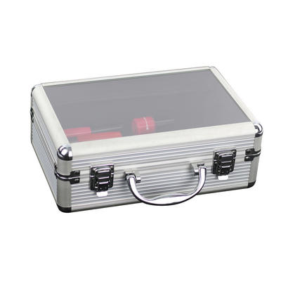 Makeup Train Case Clear Acrylic Top Portable Cosmetic Case
